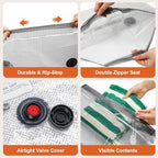 Rechargeable Wireless Pump Travel Vacuum Bags, 18 Pack Portable Storage Bags for Travel and Home, Compression Packing Seal for Clothing, Clothes, Blankets, Luggage, Suitcase (18) - Image 7