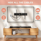 in-Wall TV Cable Concealer Kit with Recessed Power – 2 AC Outlet, 9ft Cord, and Hand Saw – Easy, Safe Cable Management for Organized TV and Home Theater Setups，Easy Installation Kit，Multiple Scenarios - Image 4