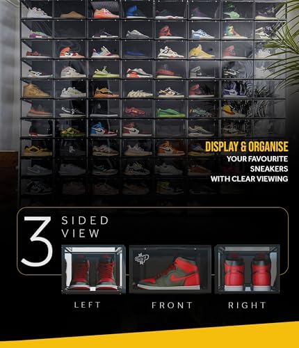 Crep Protect Shoe Storage Box - Ultimate Sneaker Crates 2.0, Shoe Organizer, Stackable Shoe Crates (2 Crates Per Pack) - Image 4