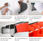 Wallmaster 10-Bin Wall Mounted Plastic Storage Bins Hanging Organizer Bins - Image 5