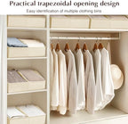 Homsorout Closet Organizers and Storage Bins - 6 Pack Collapsible Divided Trapezoidal Cube Storage Bins Baskets with Orange Handle for Organizing Clothes Blankets, Toys, Books, Towels(Beige) - Image 6