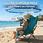 Dual Clamp Umbrella Holder for Wheelchair, Beach & Lawn Chairs - Image 5