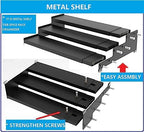 Jojocross Spice Rack Organizer for Cabinet, 3 Tier Expandable Spices Storage, Great for Kitchen Cabinets, Cupboard,Pantry and Countertop More 2 Packs/Black - Image 6