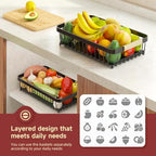 Sevenblue 3-Tier Fruit Basket with Banana Hangers, Detachable Metal Bowl - Image 6