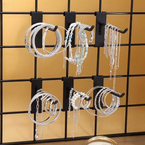 Gridwall Hooks 4 Inch, 100PC Heavy Duty Black Display Hooks for Grid Wall Panels, Grid Wall Accessory for Retail Store, Home Stroage, Garage, Trade Show - Image 6