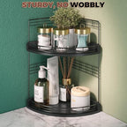 Bathroom Countertop Corner Organizer for Small Spaces, 2-Tier Counter Shelf - Image 6