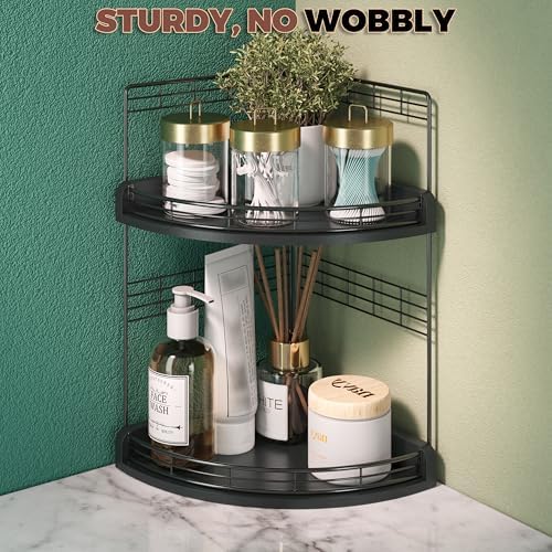 Bathroom Countertop Corner Organizer for Small Spaces, 2-Tier Counter Shelf - Image 6