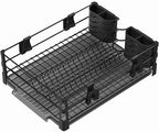 Simple Houseware Dish Drying Rack, Black - Image 4