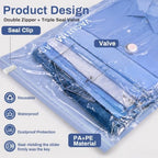 16 Pack Vacuum Storage Bags for Travel with Rechargeable Wireless Pump - Image 5