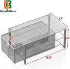 Deco Brothers Stackable Pull Out Cabinet Sliding Basket with Divider, Large - Image 3