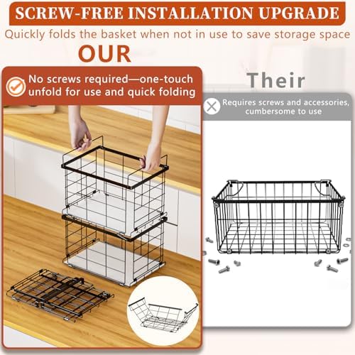 Freezer Organizer Bins for 3.5 Cu.Ft,Upgrade Quick Expand/Collapse,3PACK - Image 3