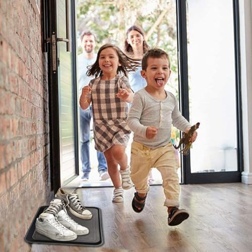 Shoe Tray for Entryway 2Pcs 18x14 Inch, Non-Slip Waterproof Boot Mat with Square Design, for Indoor and Outdoor Use, Style 2 - Image 4