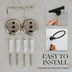 Marmolux ACC 5-Piece Black Bathroom Hardware Set - Hand Towel Holders & Bathroom Towel Rack - Wall Mounted Towel Bar - Stainless Steel (SUS304), Matte Black - Image 4