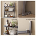 Solid Bamboo Over the Toilet Storage, 3-Tier Freestanding Toilet Shelf - Image 4
