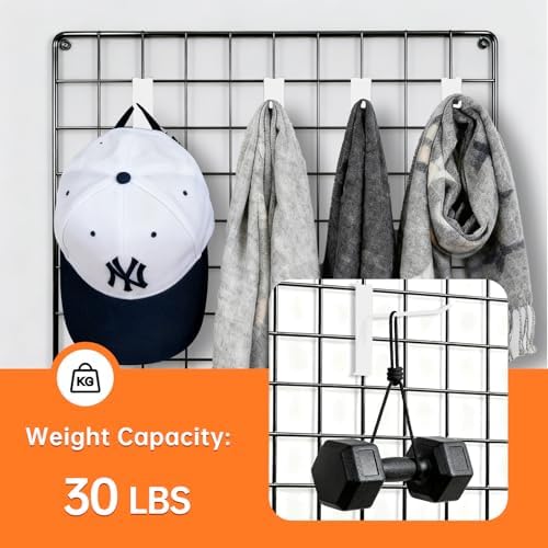 60 Pack Grid Wall Display Hooks, Metal Gridwall Accessories for Retail Stores, Trade Shows, Art and Craft Displays (White, 8 Inch) - Image 6