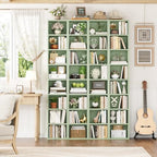 FOTOSOK Bookshelf Bookcase 8-Tier Narrow Bookshelf Tall CD Media Tower Rack - Image 4