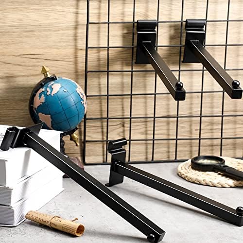 Oudain 10Pcs Gridwall Hooks 12 Inch Heavy Duty Grid Wall Hangers, Black - Image 6