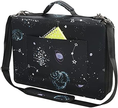 384 Slots Pencil Case, 4-Layer Organizer with Shoulder Strap by Lbxgap