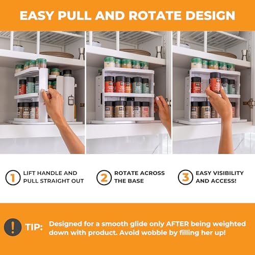 Cabinet Caddy SNAP! Spice Rack Organizer for Cabinet, 4 Adjustable Shelves - Image 5