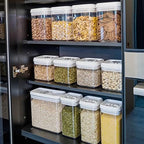 Felli Flip Tite Food Storage Container 5" LARGE Size Airtight Lid Lock Top, Stackable Kitchen Canister for Space Saving, Pantry Fridge Cupboard Organizer, Spice Seasoning Pet Treats Snack (1.1 qt) - Image 3