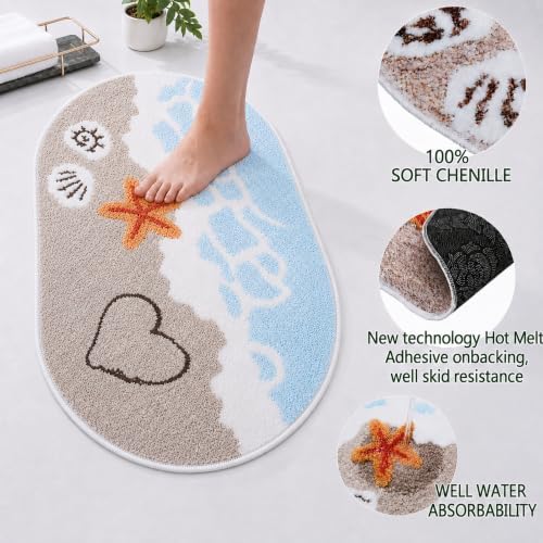 Remagr 8 Pcs Beach Bathroom Decor Set Coastal Ocean Shower Accessories - Image 5