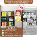 Enhanced Leak-Proof Bottom - Freezer Organizer Bins ，6 Pack Stackable Deep Freezer Organizer Bins for 7 Cu.FT Small Chest Freezer，organization and storage，pantry organizers - Image 6