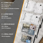 SpaceAid 14 Pack Vacuum Storage Bags with Electric Air Pump, Space Saver Sealer Compression Bags for Comforters, Blankets, Pillows, Bedding, Clothes (4 Jumbo/4 Large/3 Medium/3 Small) - Image 3