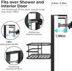 ODesign 3-Tier Over the Door Shower Caddy Hanging,Black - Image 2