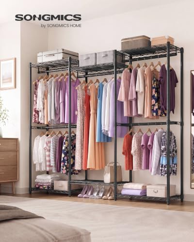 SONGMICS Closet Organizers and Storage, Clothes Rack with Shelves - Image 2