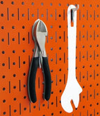 Wall Control 4 ft Metal Pegboard Standard Tool Storage Kit with Orange Toolboard and Black Accessories - Image 5