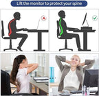 AUPSEN 2 Tier Computer Monitor Stands with Drawer and 2 Pencil Holder, Metal Monitor Stand Monitor riser, Computer Desk Organizer and Accessories for Laptop, Computer, Printer, Office Supplies(Black) - Image 2