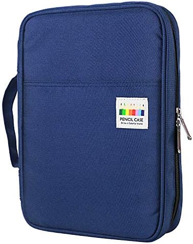 YOUSHARES 166 Slots Colored Pencil Case, 110 Slots Gel Pens fo Coloring Case Organizer, Handy Multilayer Color Pencil Holder for Glitter Gel Pens, Refills, Colored Pencils for Adults & Artist (Blue) by YOUSHARES