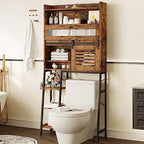 IRONCK Over The Toilet Storage Cabinet with Sliding Barn Door - Image 2