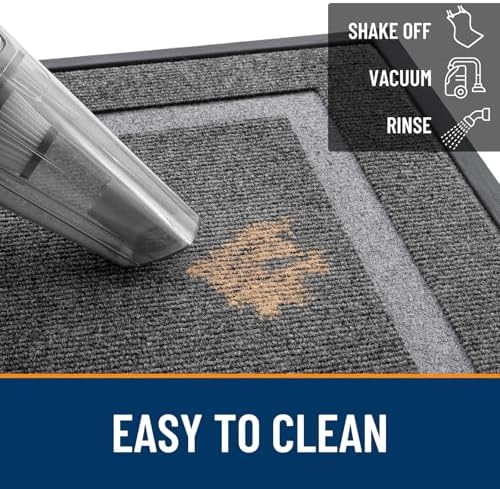 OLANLY Front Door Mat Outside 47x23, All-Season Heavy-Duty Rubber Doormat - Image 6