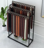 Floor Standing Belt Display Stand, Modern Belt Hanger Metal Belt Rack with 39 Hooks Retail Organizer Storage Shelf for Belt Ties Scarf Bags - Image 2