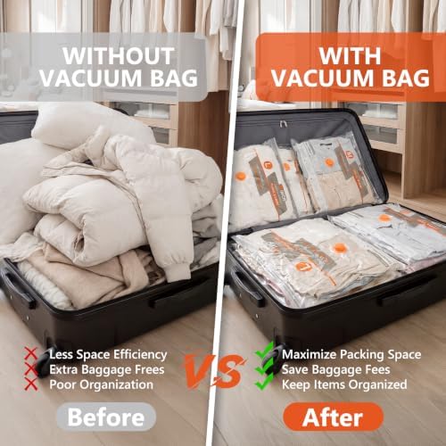 Vacuum Storage Bags for Travel with Rechargeable Air Pump,Space Saver Bags - Image 2