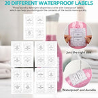 VZZNN 4 Pack Laundry Bottles 53oz Plastic Liquid Detergent Dispenser with 20 Label Laundry Room Organization for Liquid Powder Bleach Scent Booster Beads Soap Fabric Softener - Image 4