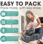 Pack Gear Hanging Suitcase Organizer - Our XL Hanging Luggage Organizer Perfectly Fits Any Suitcase - Our Packing Cubes For Travel Use Mesh Windows to Make Finding Any Outfit Easy (Black, XL) - Image 4