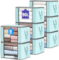 90L Large Storage Bags, 8 Pack Clothes Storage Bins Closet Organizers by BuddingJoy-BuildaJoyfulLifeforYou