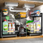 Sevenblue 3-Pack Under Sink Organizer, 2-Tier Pull-Out Cabinet Organizer by Sevenblue