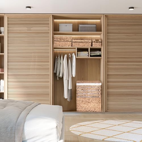 Seville Classics Premium Natural Handwoven Portable Laundry Bin Basket with Carrying Handles, Household Storage for Clothes, Linens, Sheets, Rattan, 3-Piece Hamper Set - Image 3