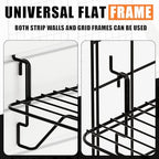 11.8" L x 7.8" D x 5.7" H - 6 Pcs Hanging Straight Shelves, Black Wire Hanging Storage Straight Racks, Organizers for Grid Walls, Slat Walls and Pegboards - Image 5