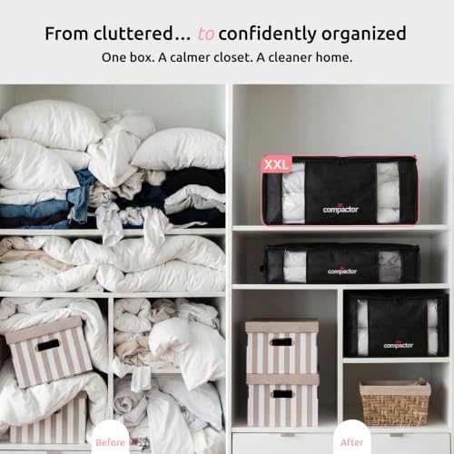 Compactor XXL 3 Vacuum Storage Bag & 3 Semi-Rigid Box, Closet Organizer, 210L - Image 3