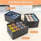 4 Pack 12-Grid Closet Organizers and Storage Bins with Dividers for Clothes - Image 5