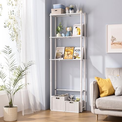 AmazerBath Bamboo Over The Toilet Storage Shelf, 3-Tier Bathroom Over Toilet Organizer Rack, Over Toilet Shelf, Space Saver, White - Image 6