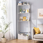 AmazerBath Bamboo Over The Toilet Storage Shelf, 3-Tier Bathroom Over Toilet Organizer Rack, Over Toilet Shelf, Space Saver, White - Image 6