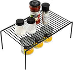 Kitchen Cabinet Shelf Organizer Set of 5, Large (15.7 x 9.4 inch) Metal Wire Pantry Storage Shelves, Dish Plate Racks for Cabinets, Freezer, Counter, Cupboard Organizers and Storage, Black - Image 7
