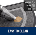OLANLY Half Circle Front Door Mat Outside 71x47 All-Season Rubber Doormat - Image 6