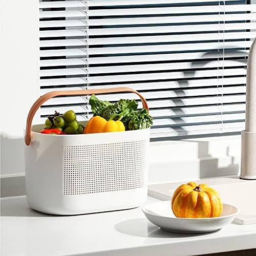 Plastic Portable Shower Caddy Basket, Storage Organizer, Yellow, 2 Pack - Image 3