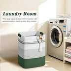 Laundry Hamper, 95L Tall Laundry Basket with Leather Handles, Rectangle Large Clothes Hamper for Organizing, Cotton Woven Laundry Baskets Storage Hampers for Bedroom, Nursery, Living Room - Image 4